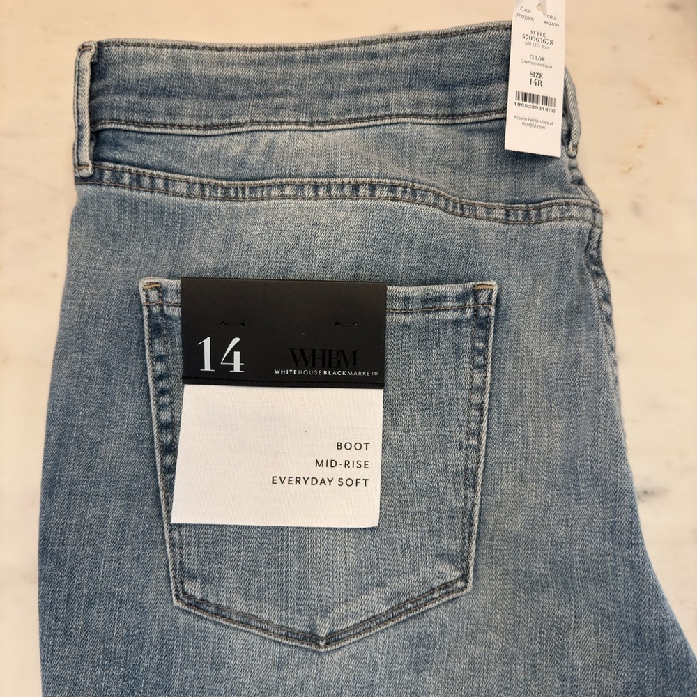 White House Black Market Women's Blue Boot Cut Jeans